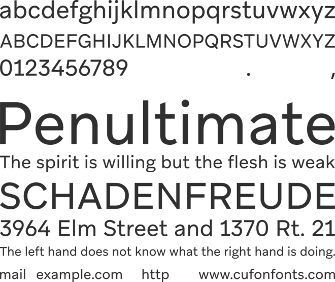Aribau Grotesk TRIAL font preview