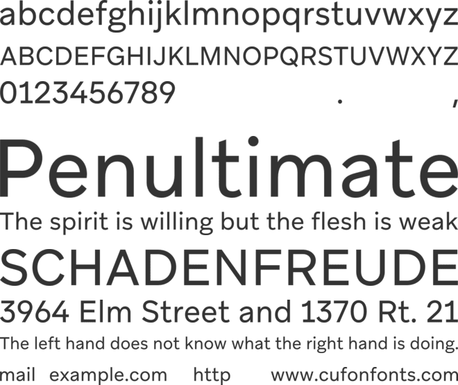 Aribau Grotesk TRIAL font preview
