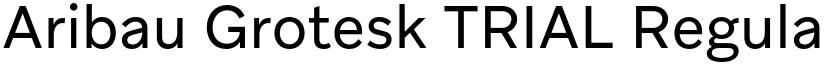 Aribau Grotesk TRIAL Regular font