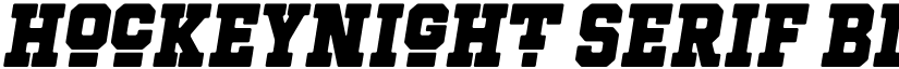 Hockeynight Serif Black Ita font