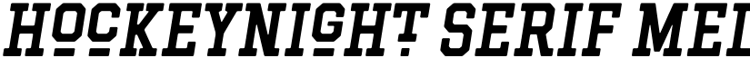 Hockeynight Serif Medium Ita font
