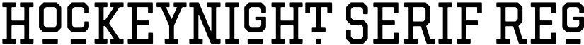 Hockeynight Serif Regular font