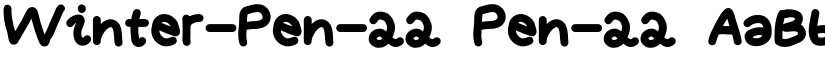 Winter-Pen-22 Pen-22 font