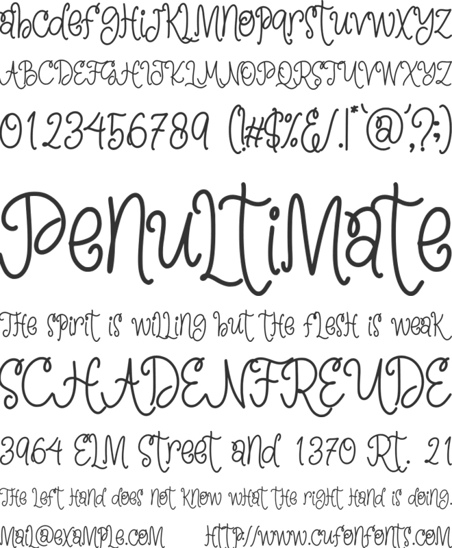 Gingerbel font preview