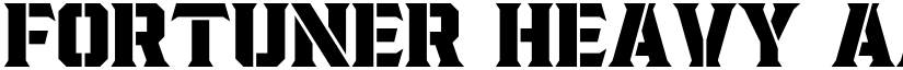 Fortuner Heavy font