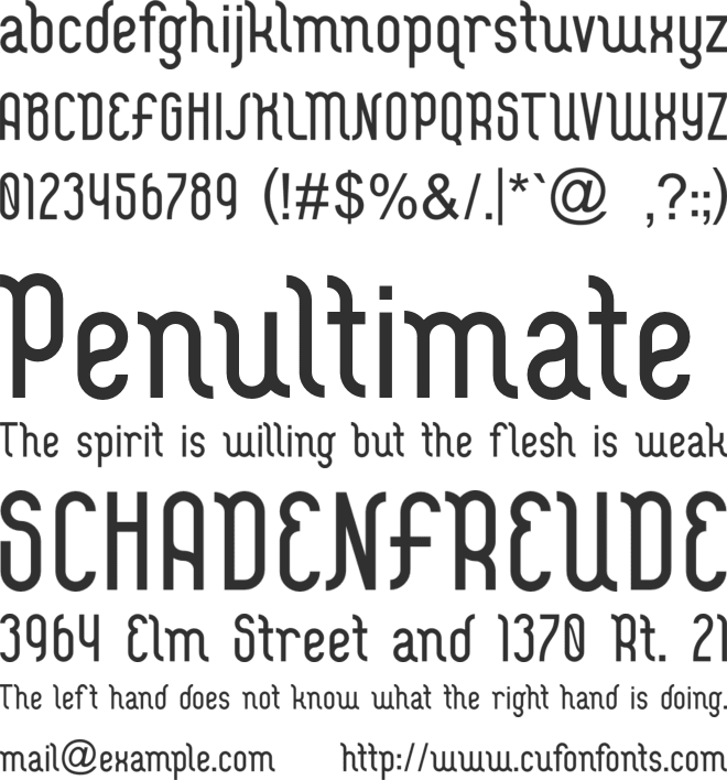 Rocky Display font preview