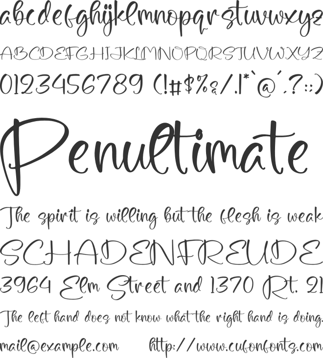 Creedflag font preview