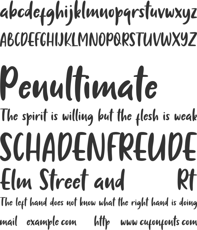 Matchalica font preview