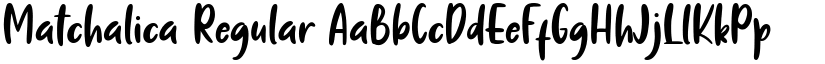 Matchalica Regular font