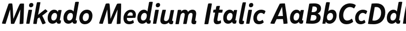 Mikado Medium Italic font