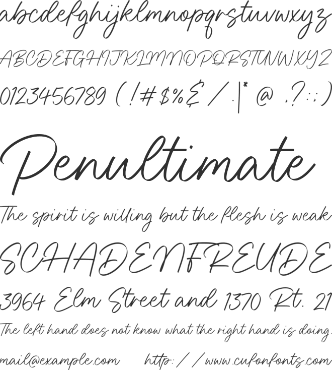 Calmsie font preview