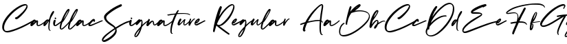 CadillacSignature Regular font