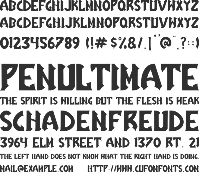 Astral Night font preview