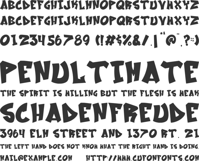 Phoenix Midnight font preview