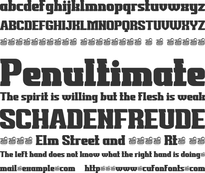 KUNEX trial font preview