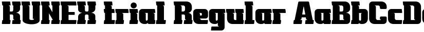 KUNEX trial Regular font