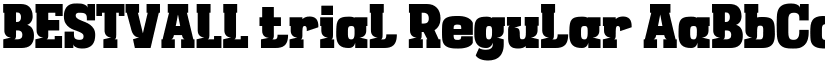 BESTVALL trial Regular font