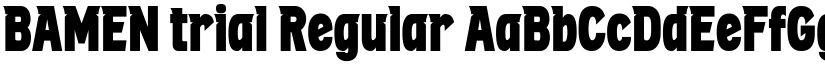 BAMEN trial Regular font
