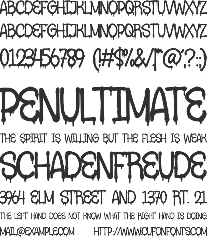 Urbandrips font preview