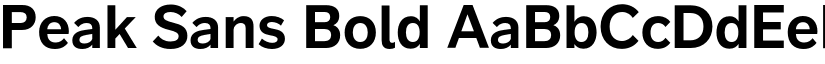 Peak Sans Bold font