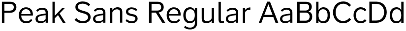 Peak Sans Regular font