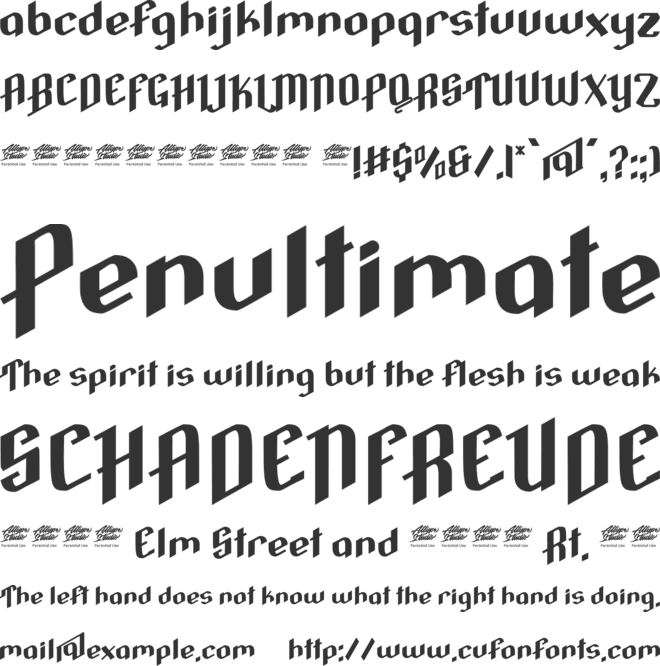 Qoodara font preview