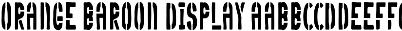 Orange Baroon Display font