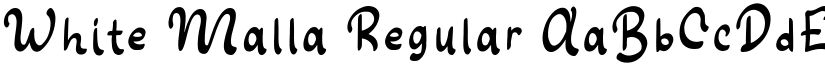 White Malla Regular font