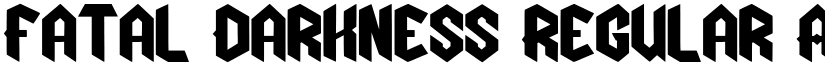 Fatal Darkness Regular font