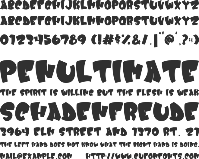 Fusion Flame font preview
