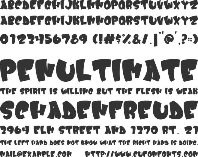 Fusion Flame font preview