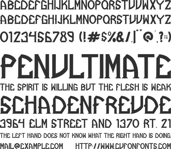 Wild Inferno font preview