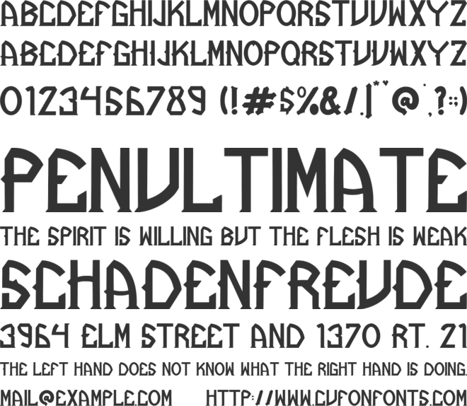 Wild Inferno font preview