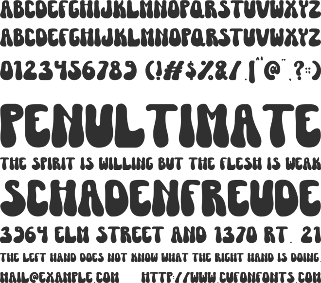 Smooth Cheese font preview