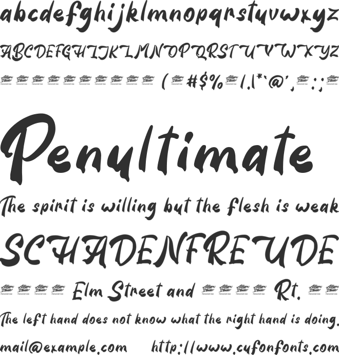 Wanothy font preview