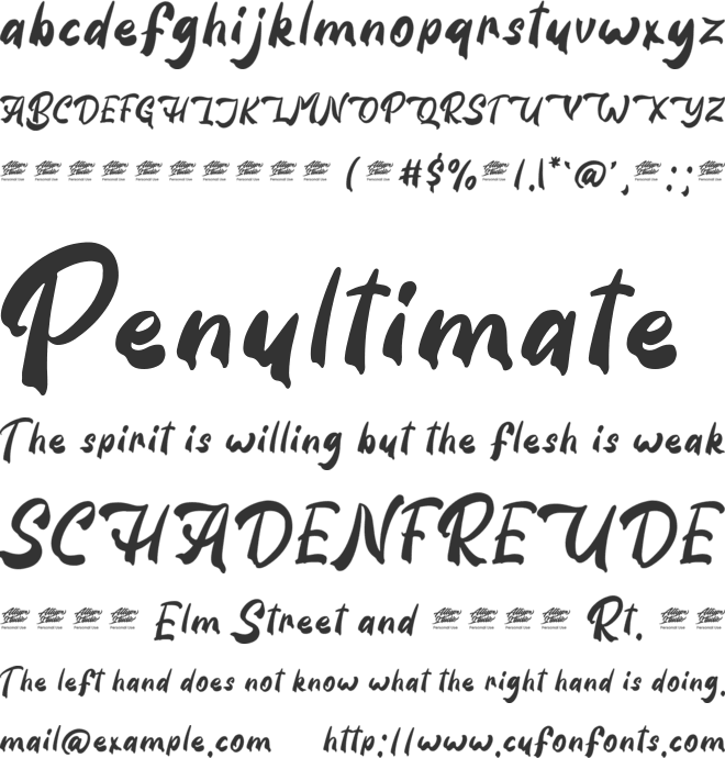 Wanothy font preview