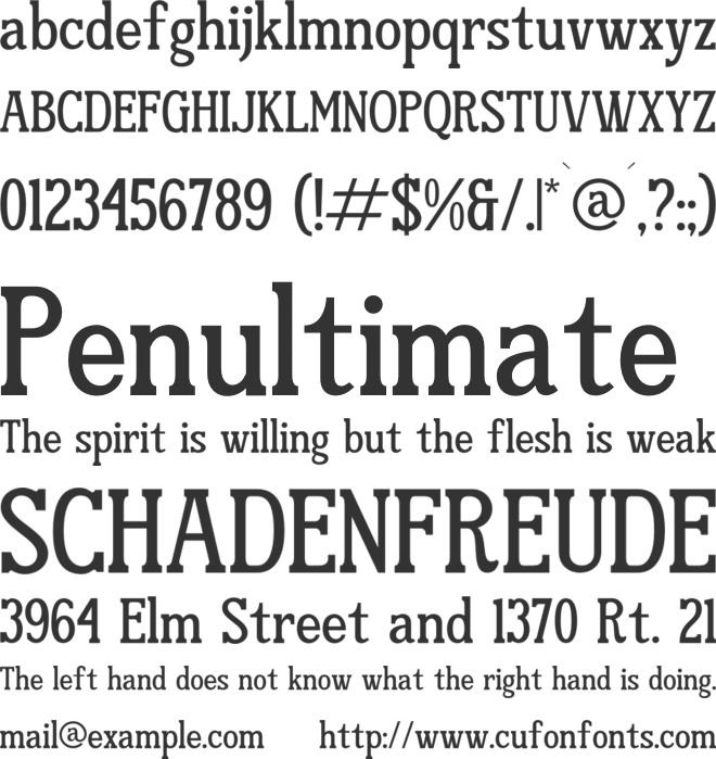 NIRTIERY QUENTIN font preview