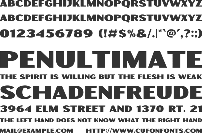 Morebig Sans font preview