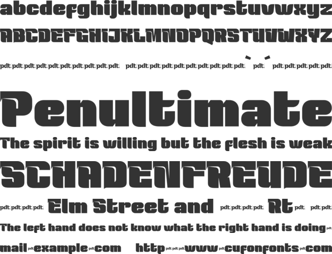 EKUHOT trial font preview