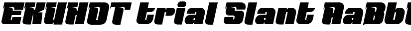 EKUHOT trial Slant font