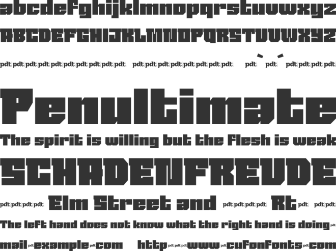 AMOONK trial font preview