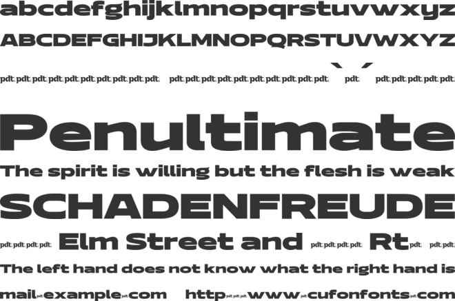 REDOB trial font preview