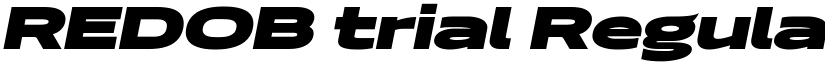 REDOB trial Regular Slant font
