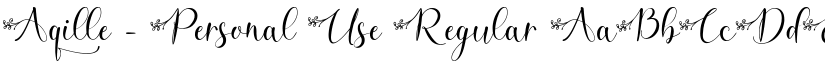 Aqille - Personal Use font download