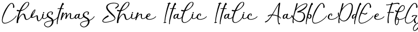 Christmas Shine Italic Italic font