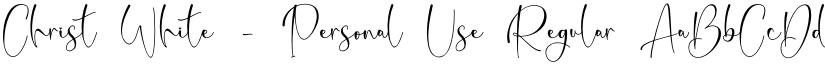 Christ White - Personal Use Regular font