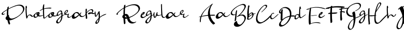 Photograpy Regular font