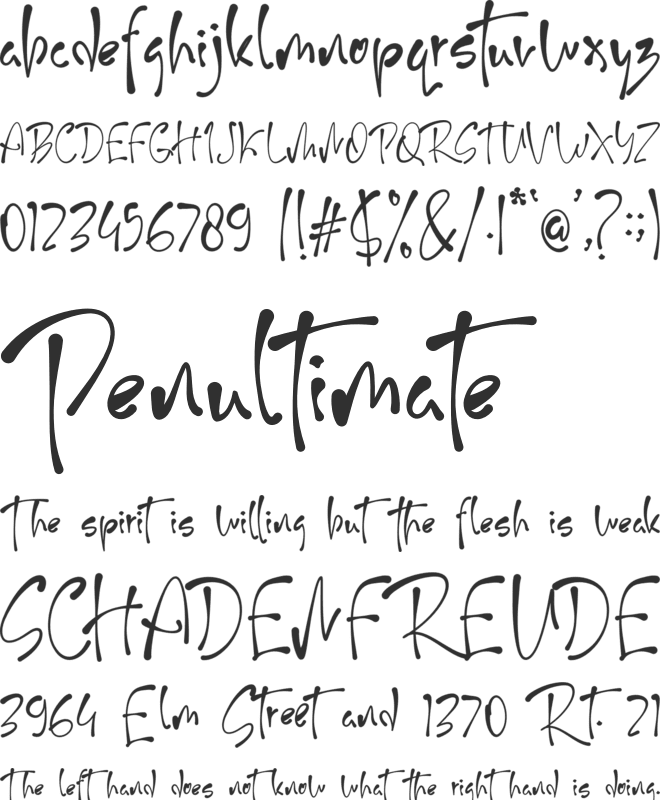 My Ngune font preview