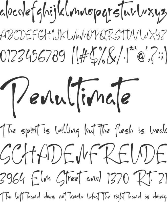 My Ngune font preview