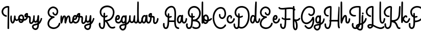 Ivory Emery Regular font